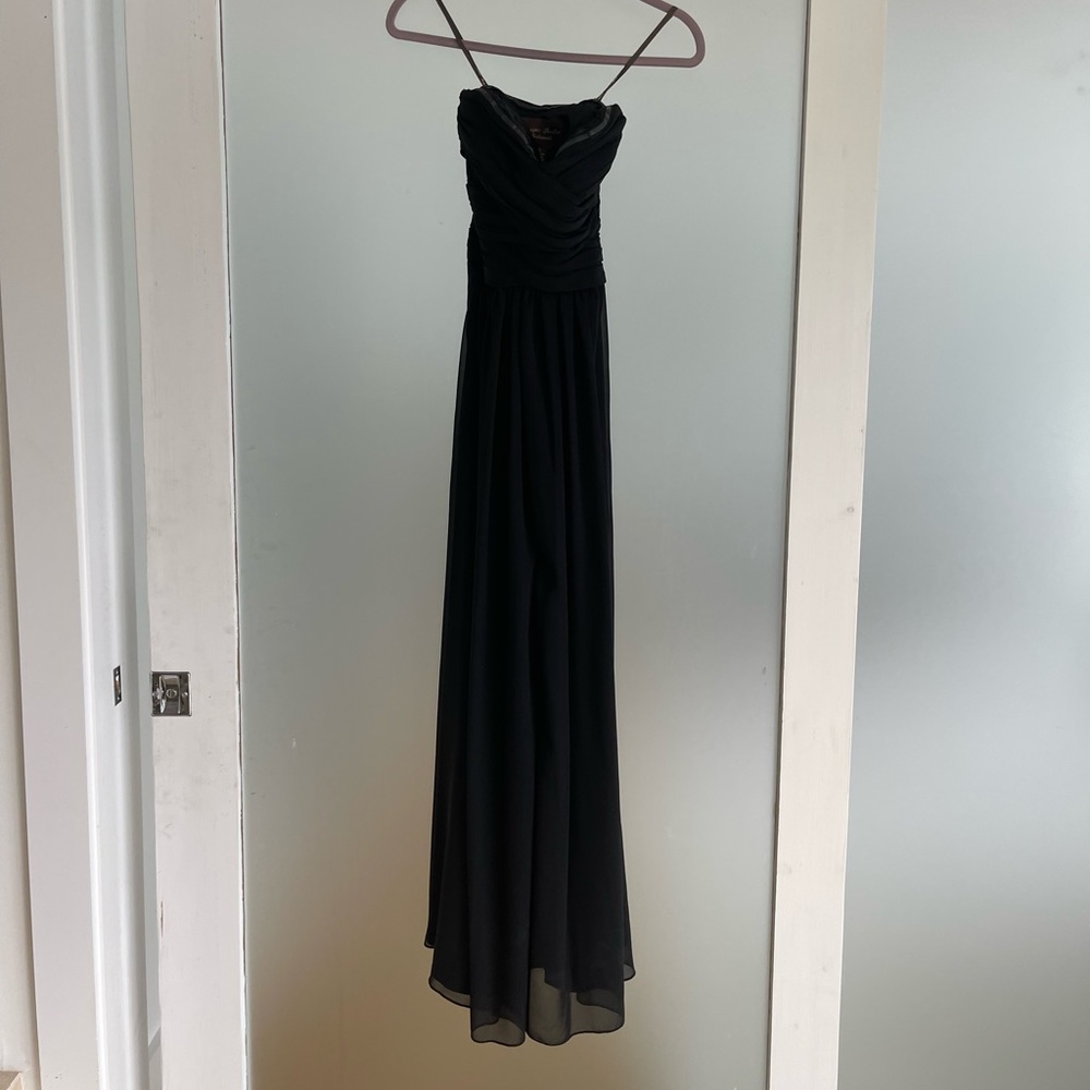Black classic bridesmaid dress